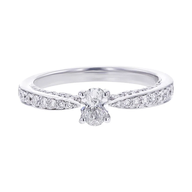 Women’s diamond solitaire engagement rings-Jaelyn Ready For Love Diamond Engagement Ring