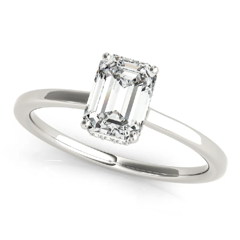 Women’s platinum diamond engagement rings-ENGAGEMENT RINGS EMERALD CUT