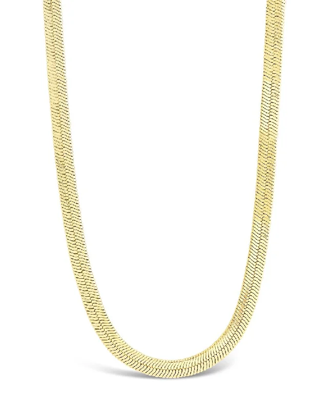 Women’s infinity pendant necklaces-Men's Herringbone Chain Necklace