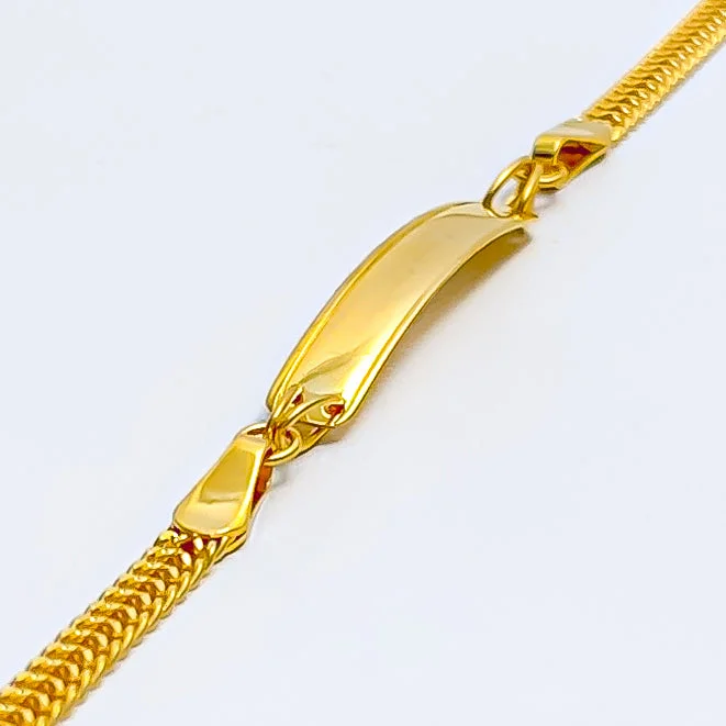 Women’s boho bracelets-Graceful Refined 22k Gold Baby Bracelet