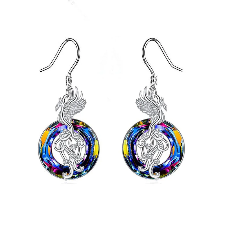 Color Crystal-Firebird Phoenix-Earrings