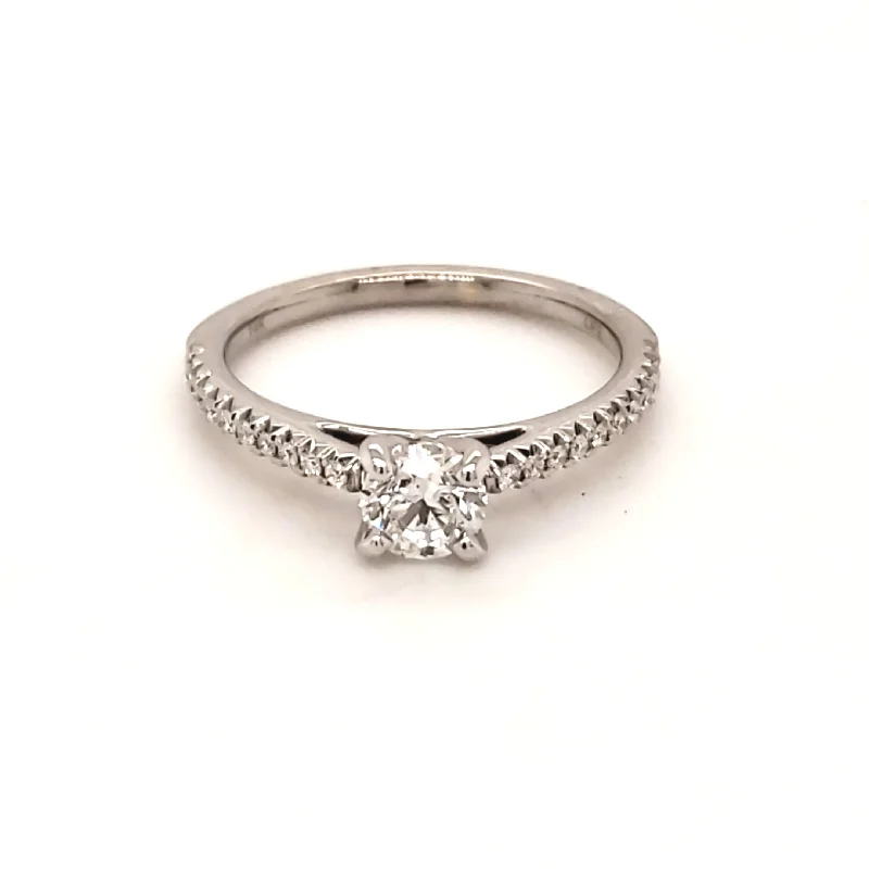 Women’s three-stone engagement rings-DIAMOND ENGAGEMENT RING SETTING - 0.10 TCW