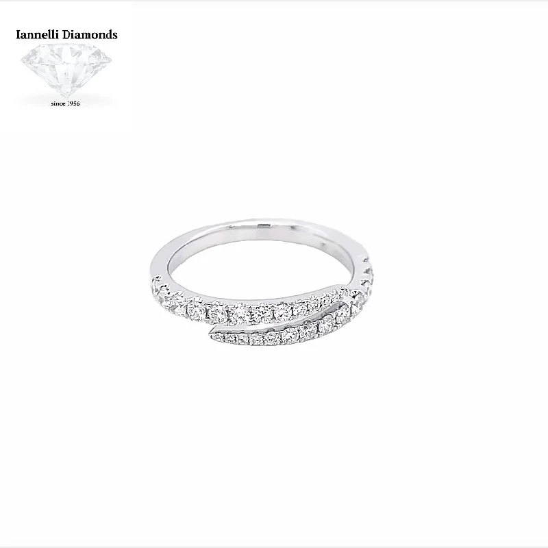 Women’s engagement rings with pearls-Open Wrapped Diamond Ring