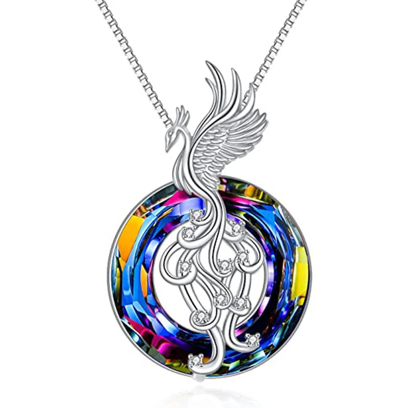 Color Crystal-Firebird Phoenix-Necklace