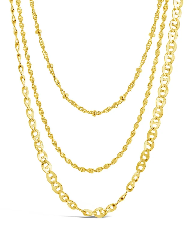 Women’s luxurious pearl necklaces-Lanora Layered Chain Necklace