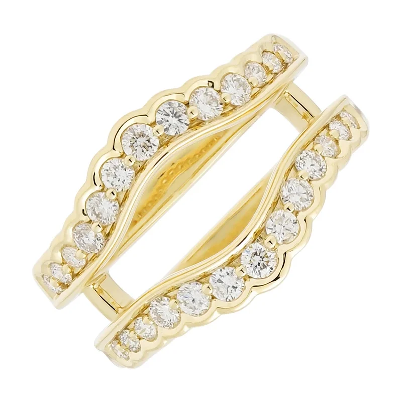 Women’s sparkly diamond engagement rings-Diamond Wedding Ring Insert in 14kt Yellow Gold (5/8ct tw)