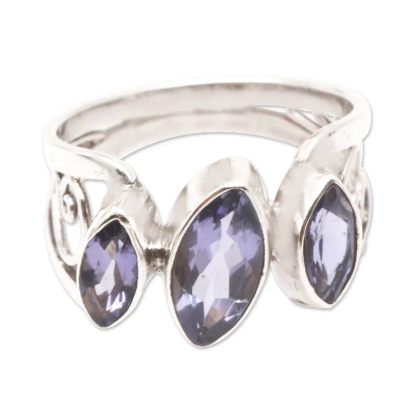 Women’s gemstone wedding rings-Novica Handmade Spark Amethyst Cocktail Ring