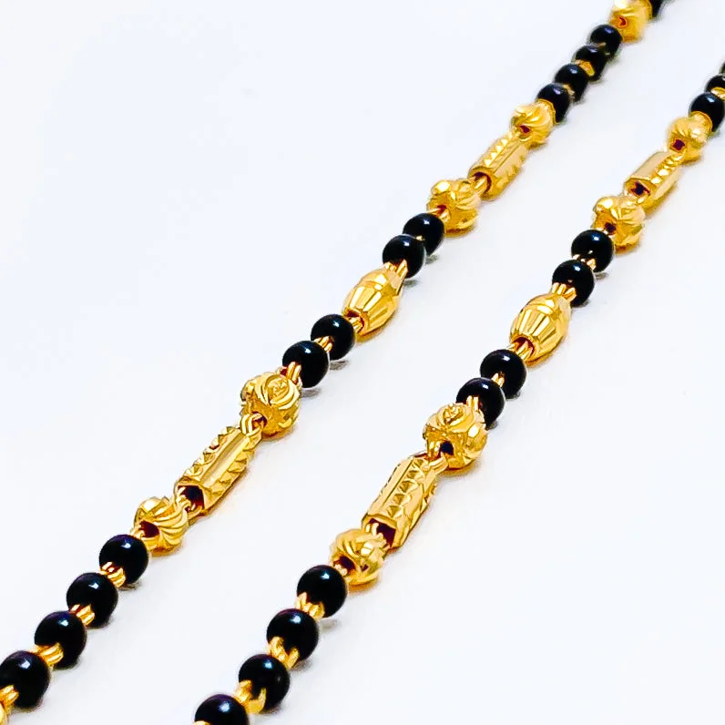 Women’s stretch bracelets-Dainty Special 22k Gold Baby Bracelet Pair