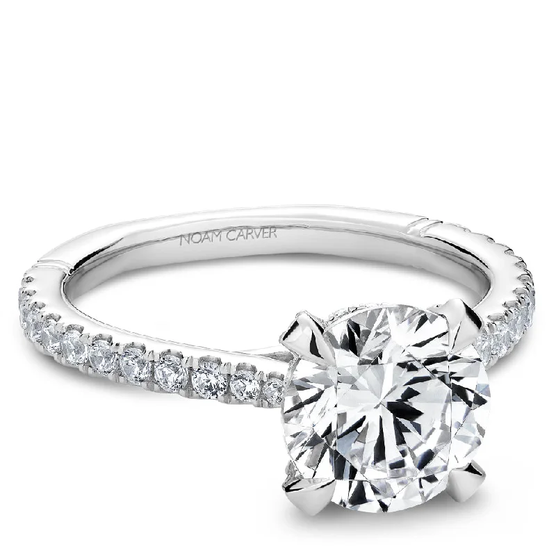 Women’s engagement rings with halo setting-Noam Carver Engagement Ring