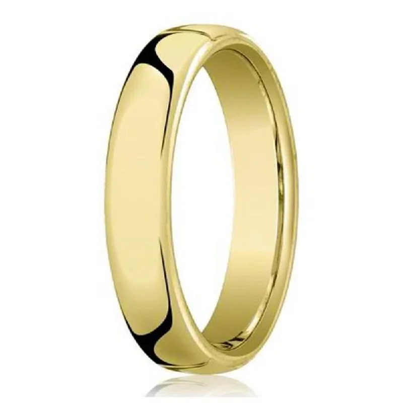 Women’s luxury engagement rings-Heavy Fit Men's Designer 18K Yellow Gold Wedding Ring | 5.5mm