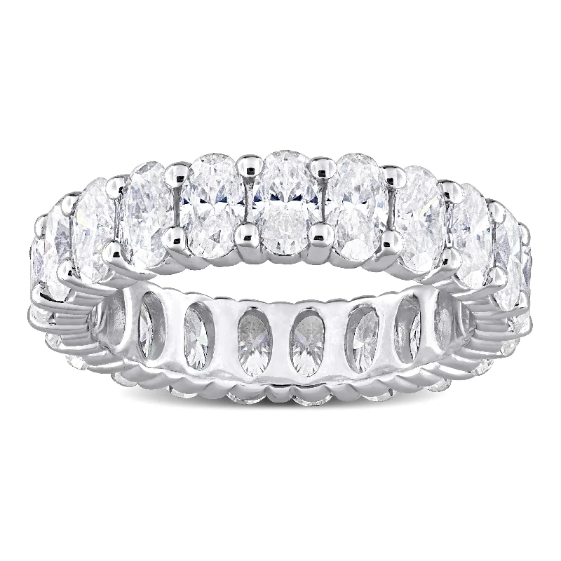 Women’s designer rings-Miadora 4 1/5ct DEW Created White Moissanite Eternity Ring in Sterling Silver