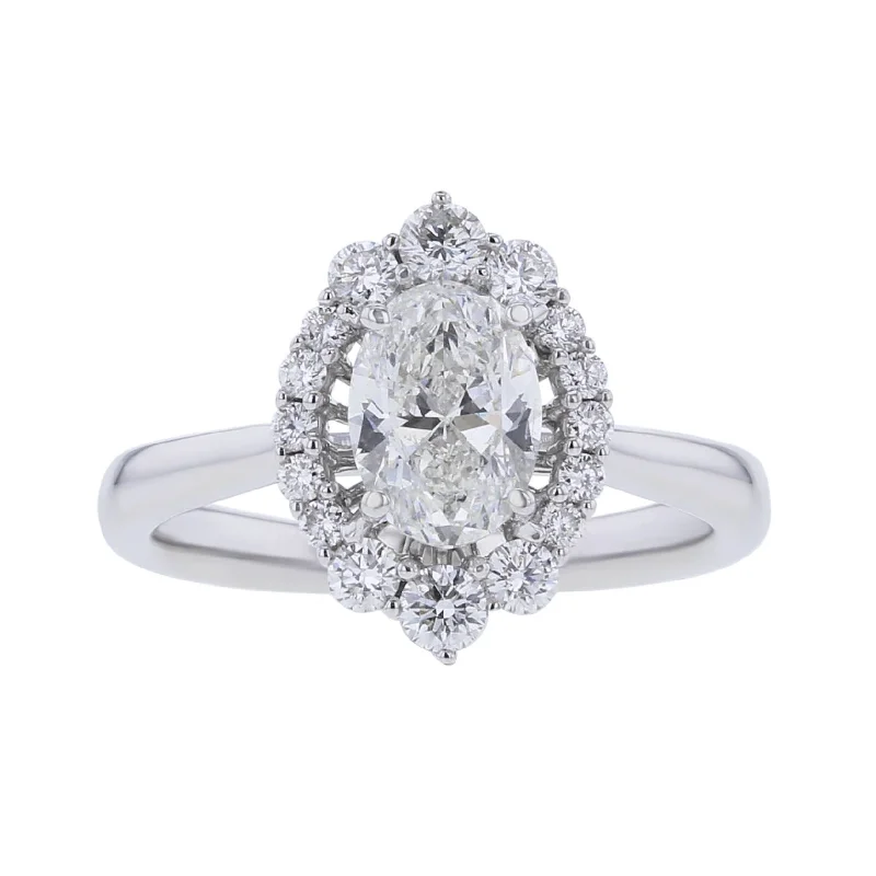 Women’s twisted band engagement rings-Lenora Certfied Ready for Love Diamond Engagement Ring