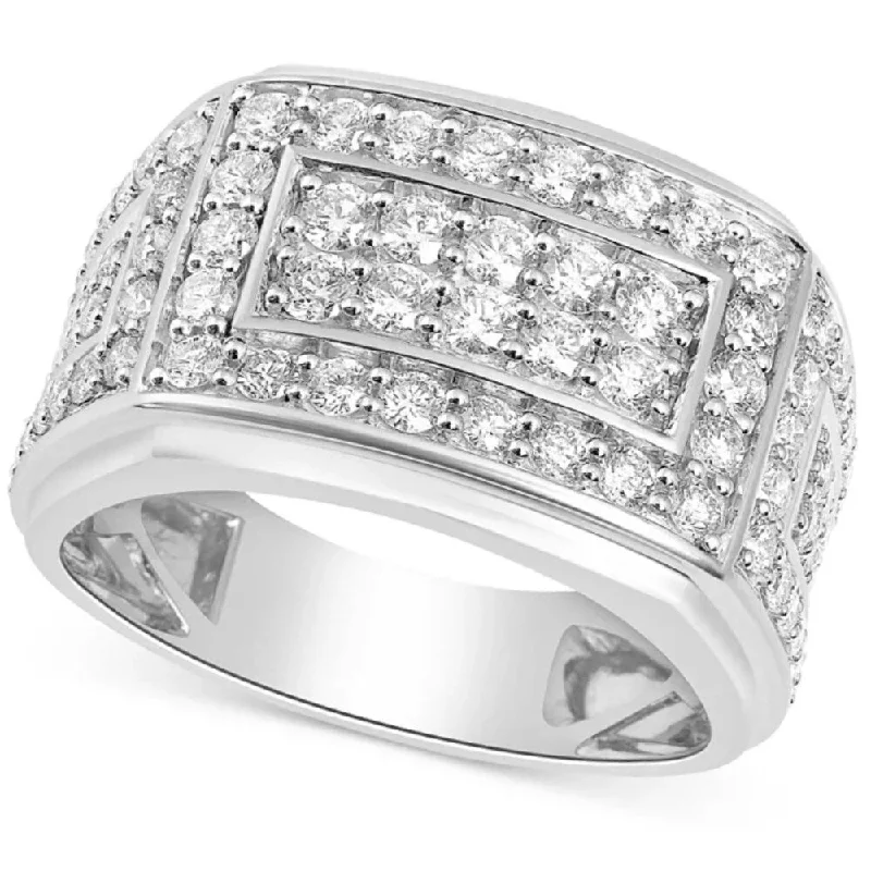 Women’s infinity rings-2Ct Diamond Mens Ring in 10k White or Yellow Gold