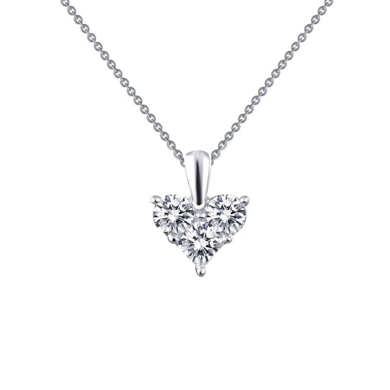 Women’s infinity pendant necklaces-Lassaire Diamond Swirl Heart Necklace