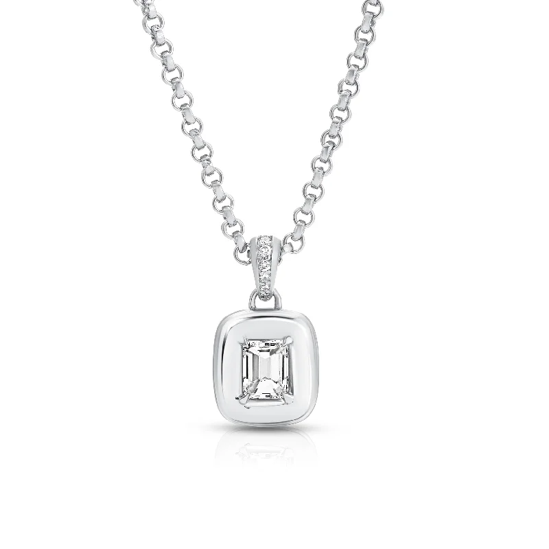 Women’s crystal pendant necklaces-Luna Necklace