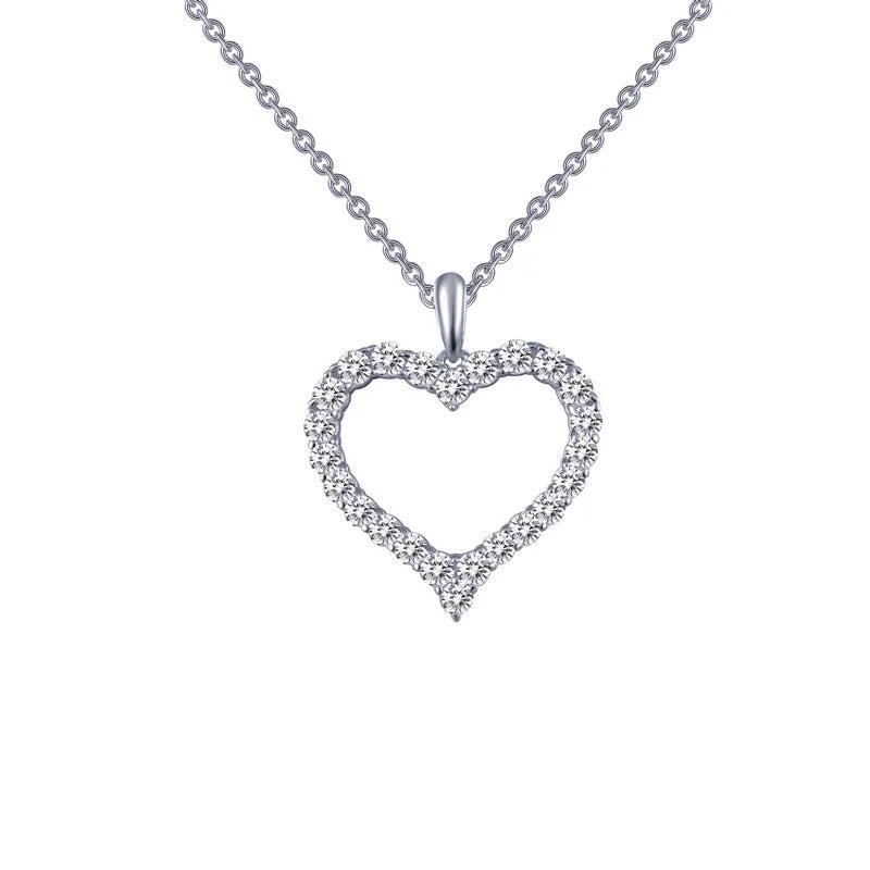 Women’s oval necklaces-Lassaire Diamond Open Heart Necklace