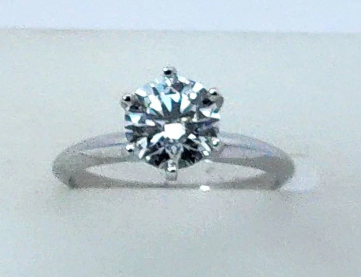 Women’s high-quality engagement rings-14K White Gold Lab Diamond Ring 1.54  ctw New