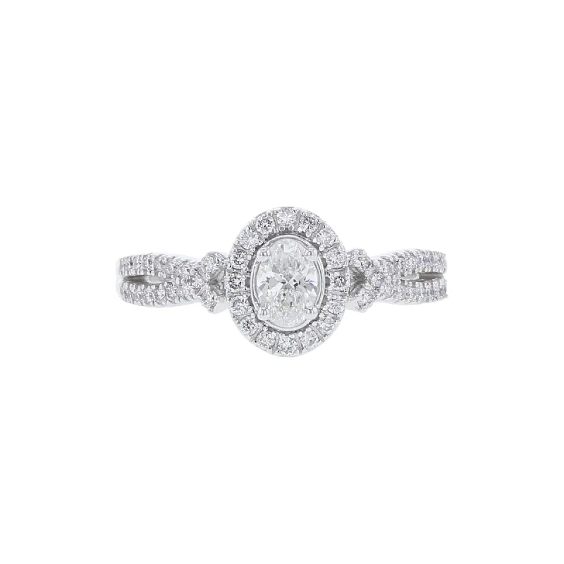 Women’s eco-conscious engagement rings-Aster Oval Ready for Love Diamond Engagement Ring