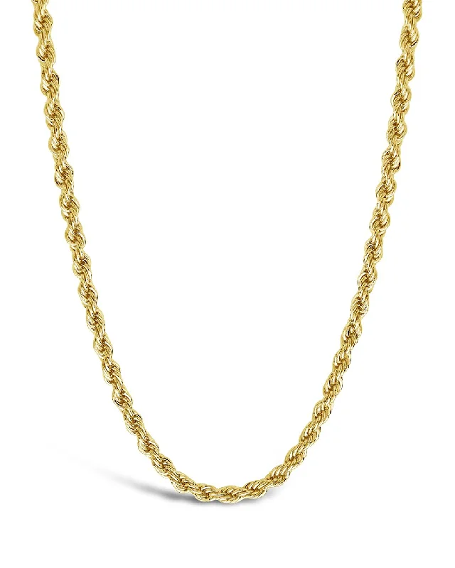 Women’s anniversary gift necklaces-Rope Braided Twist Chain