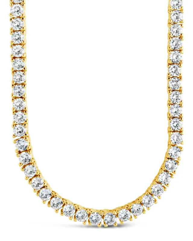 Women’s gold necklaces-Cecil CZ Tennis Necklace