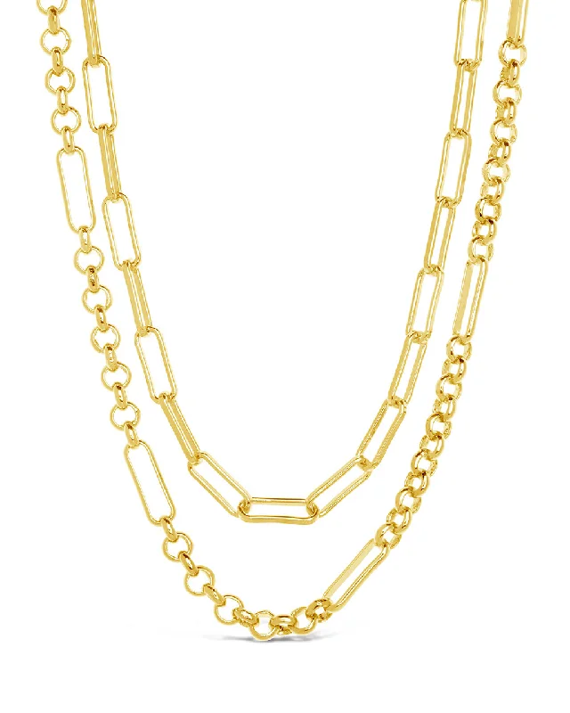 Women’s infinity pendant necklaces-Shirin Layered Chain Necklace