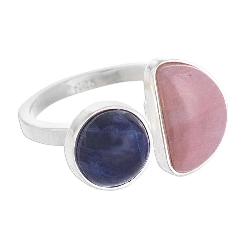 Women’s wedding rings-Novica Handmade Planetary Influence Sodalite And Opal Wrap Ring