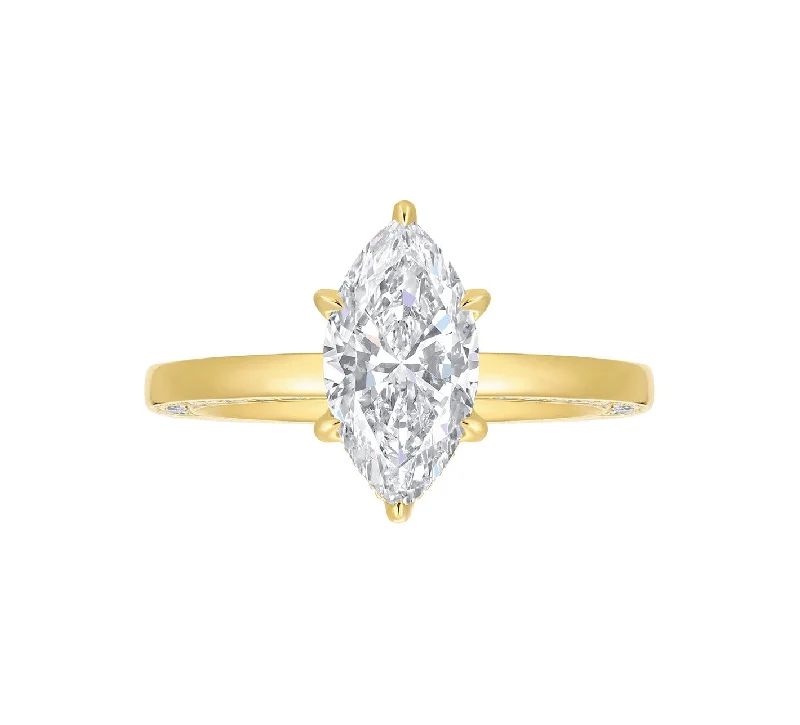 Women’s engagement rings with small diamonds-HIDDEN HALO DIAMOND ENGAGEMENT RING