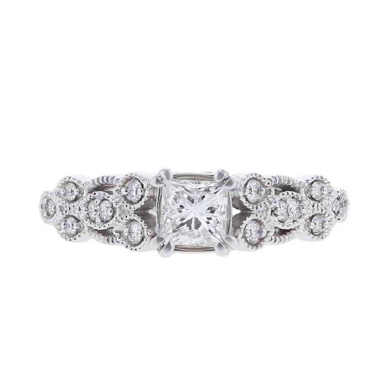 Women’s personalized engagement rings-Elva Ready for Love Diamond Engagement Ring