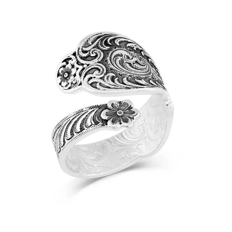 Women’s promise rings-Montana Silversmiths Ring Womens Heirloom Treasure Spoon Open RG5069 - Silver