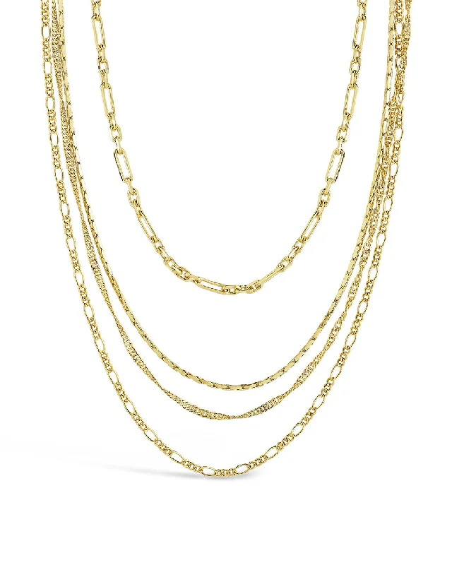 Women’s statement necklaces-Multi Chain Layered Necklace