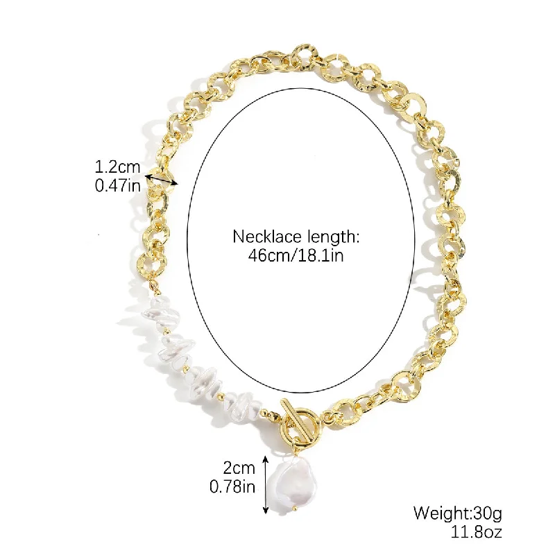 N2308-3 Drop-Shaped Flat Pearl Pendant