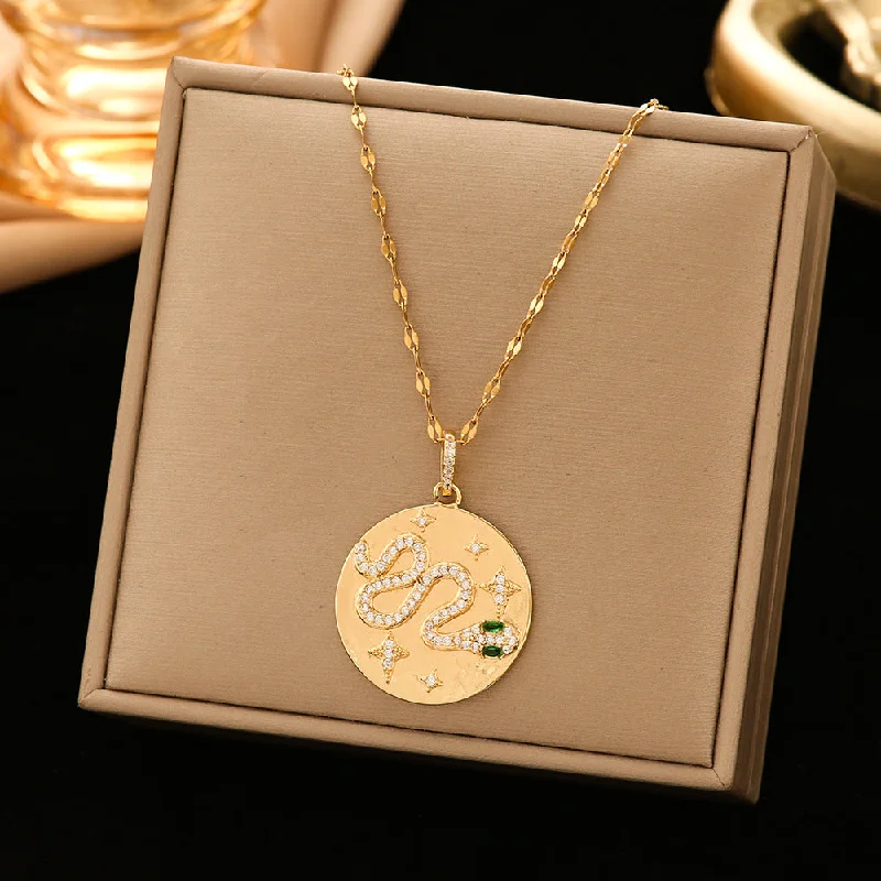 334 SNAKE BRAND Necklace-Gold