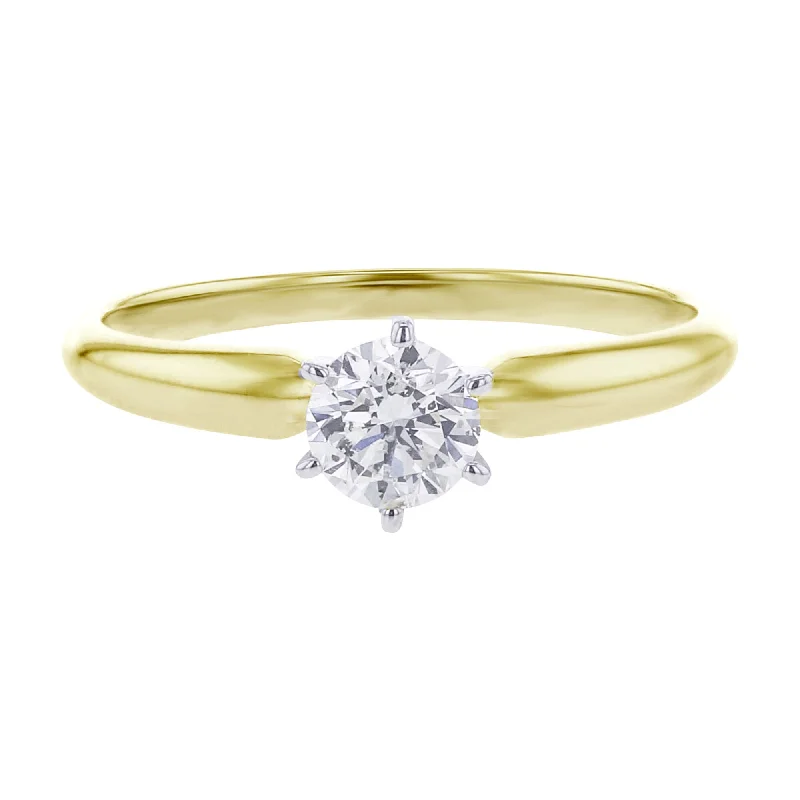 Women’s simple engagement rings-Christa Ready for Love Diamond Engagement Ring 1/2CT