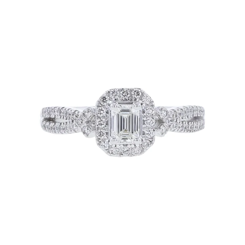 Women’s heart-shaped diamond engagement rings-Aster Emerald Cut Ready for Love Diamond Engagement Ring