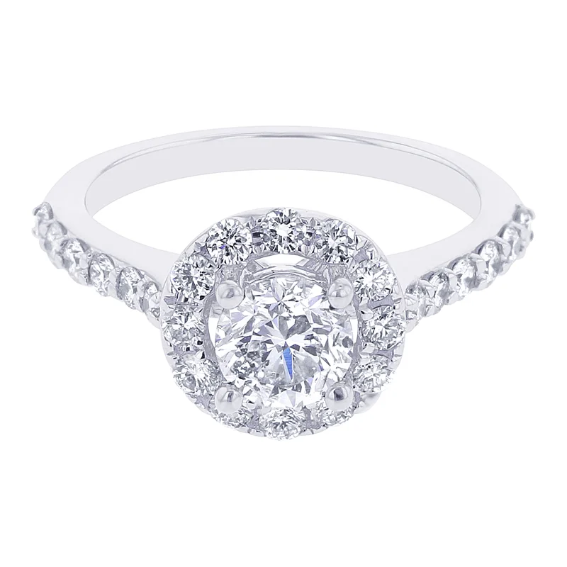 Women’s bridal engagement rings-Carly Round Halo 1 1/2ct Ready for Love Diamond Engagement Ring