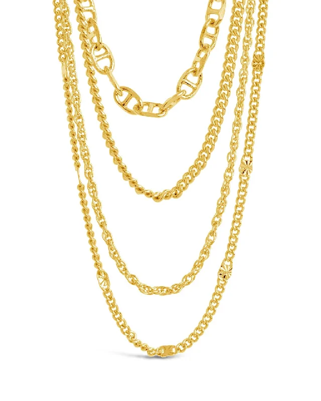 Women’s engagement necklaces-Lulu Layered Chain Necklace