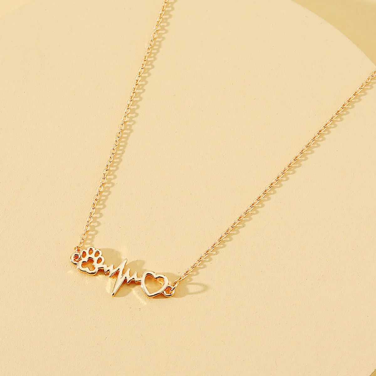 Women’s diamond necklaces-Cute Simple Style Heart Shape Alloy Plating Gold Plated Women's Necklace