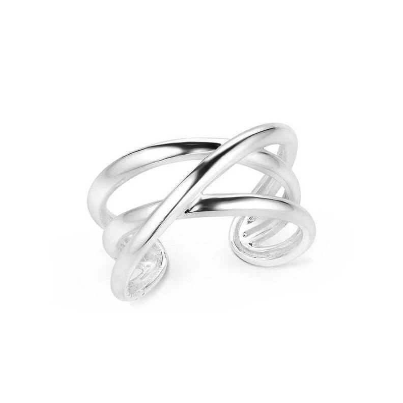 Women’s luxury rings-Montana Silversmiths Ring Womens Wrapped In Silver Criss Cross RG5877