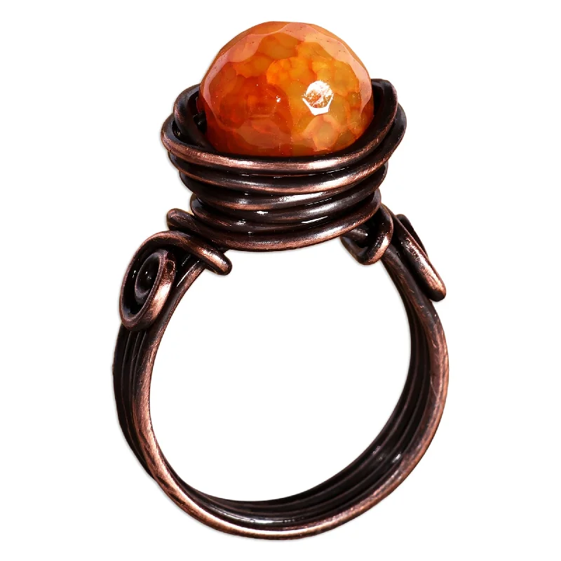 Women’s sterling silver wedding rings-Novica Handmade Radiant Core Citrine Single Stone Ring