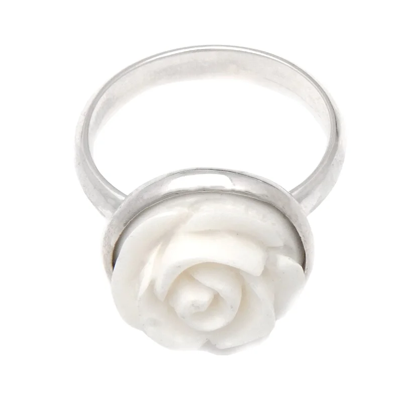 Women’s butterfly rings-Novica Handmade Gentle Rose Sterling Silver Cocktail Ring