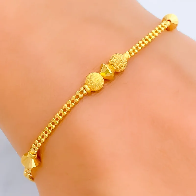 Women’s silver bracelets-Gorgeous Multi-Bead 22k Gold Bracelet