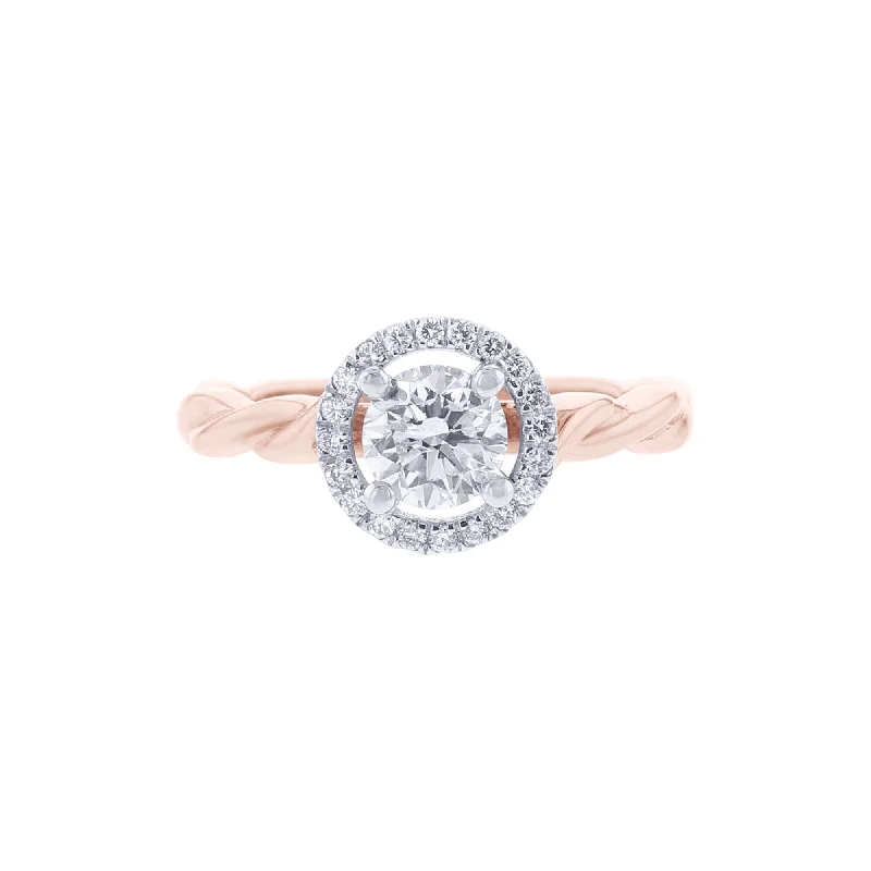 Women’s luxurious diamond engagement rings-Marcella Twist Ready for Love Diamond Engagement Ring