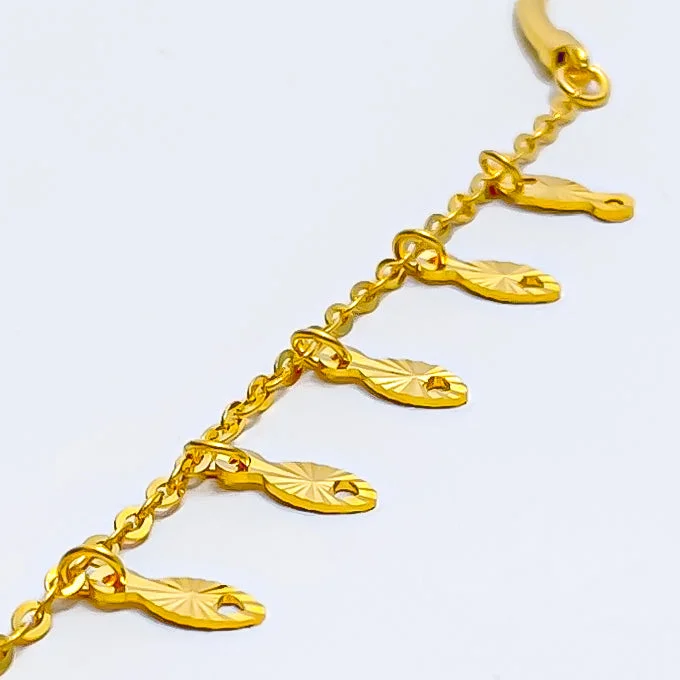 Women’s contemporary bracelets-Decorative 22k Gold Baby Bracelet