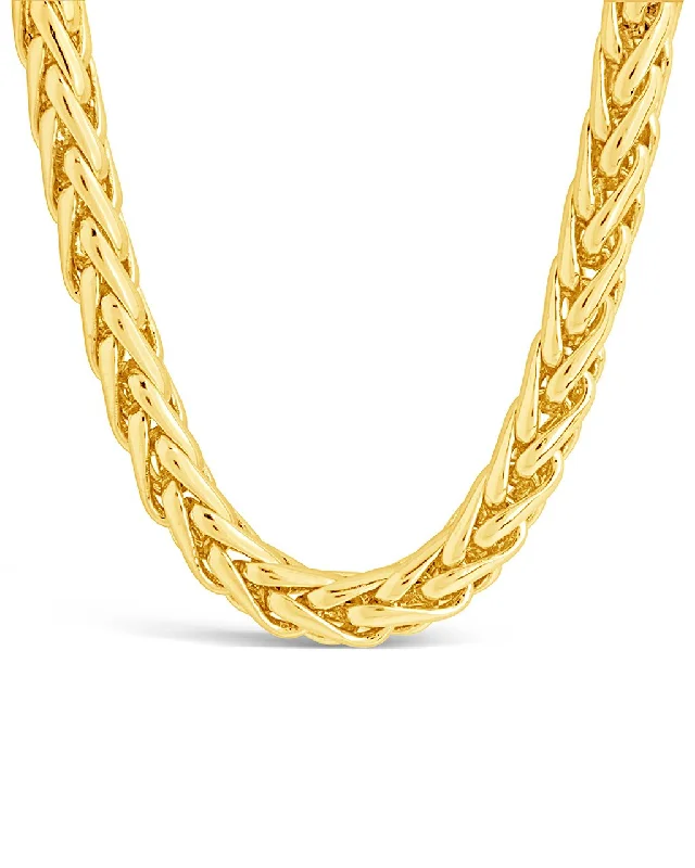 Women’s high-end necklaces-14K Gold Plated Wheat Chain Necklace