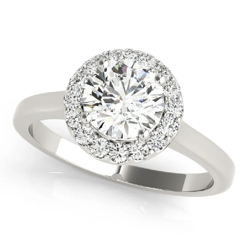 Women’s halo diamond engagement rings-ENGAGEMENT RINGS ROUND HALO